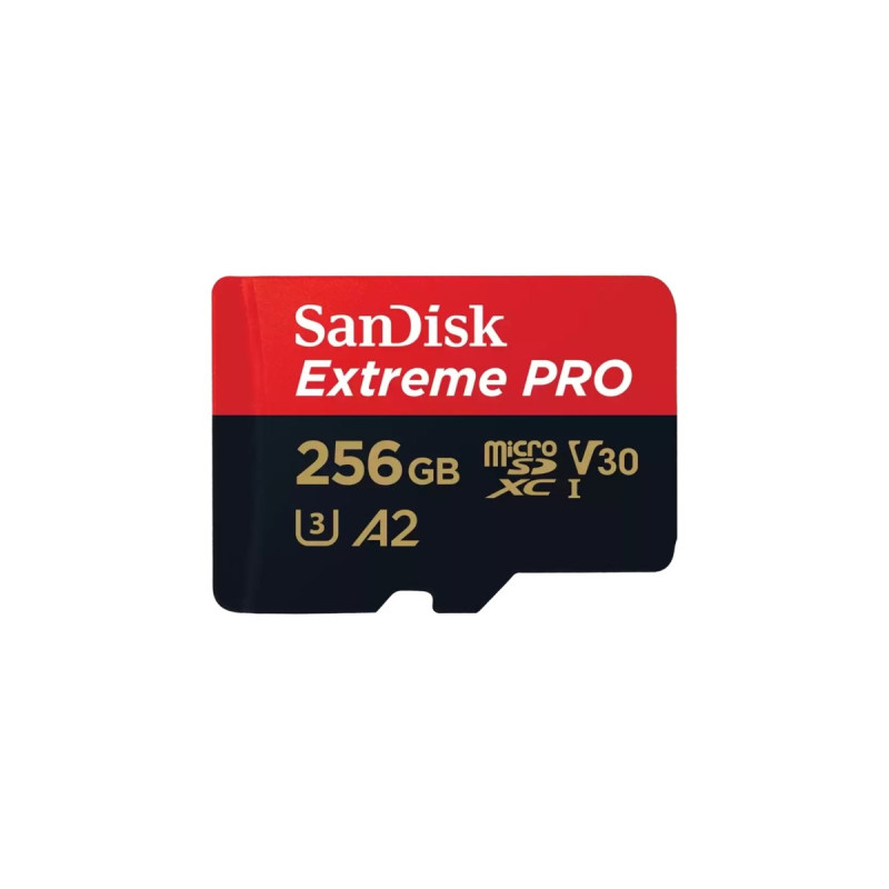 SanDisk Extreme PRO 256 GB microSDXC, Speicherkarte(UHS-I U3, Class 10, V30, A2)