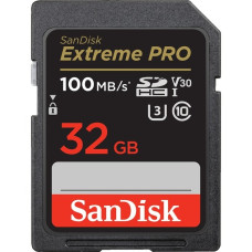 SanDisk Extreme PRO 32 GB SDHC, Speicherkarte(schwarz, UHS-I U3, Class 10, V30)