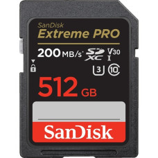 SanDisk Extreme PRO 512 GB SDXC, Speicherkarte(schwarz, UHS-I U3, Class 10, V30)
