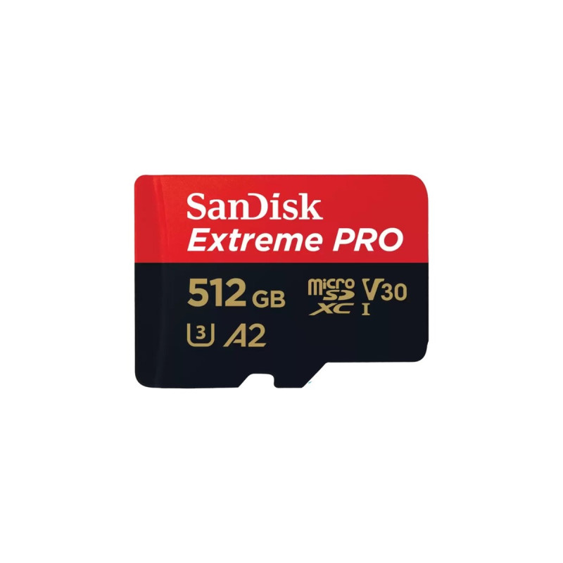 SanDisk Extreme PRO 512 GB microSDXC, Speicherkarte(UHS-I U3, Class 10, V30, A2)