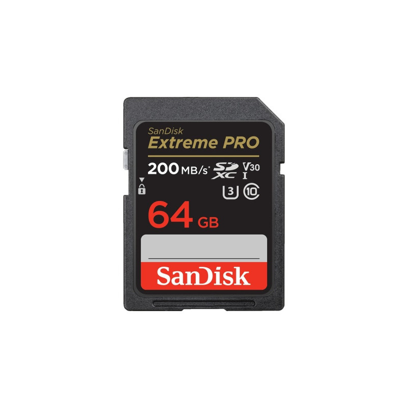 SanDisk Extreme PRO 64 GB SDXC, Speicherkarte(schwarz, UHS-I U3, Class 10, V30)