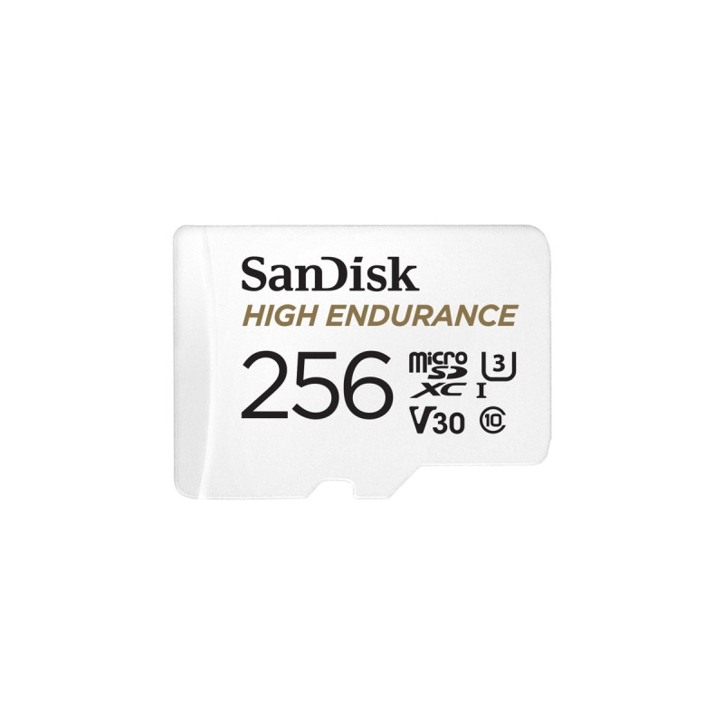 SanDisk High Endurance 256 GB microSDXC, Speicherkarte(weiß, UHS-I U3, Class 10, V30)