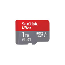 SanDisk Ultra 1 TB microSDXC, Speicherkarte(grau/rot, UHS-I U1, Class 10, A1)