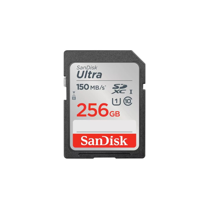 SanDisk Ultra 256 GB SDXC, Speicherkarte(schwarz, UHS-I U1, Class 10)