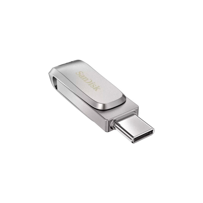 SanDisk Ultra Dual Drive Luxe 128 GB, USB-Stick(silber, USB-A 3.2 Gen 1, USB-C 3.2 Gen 1)