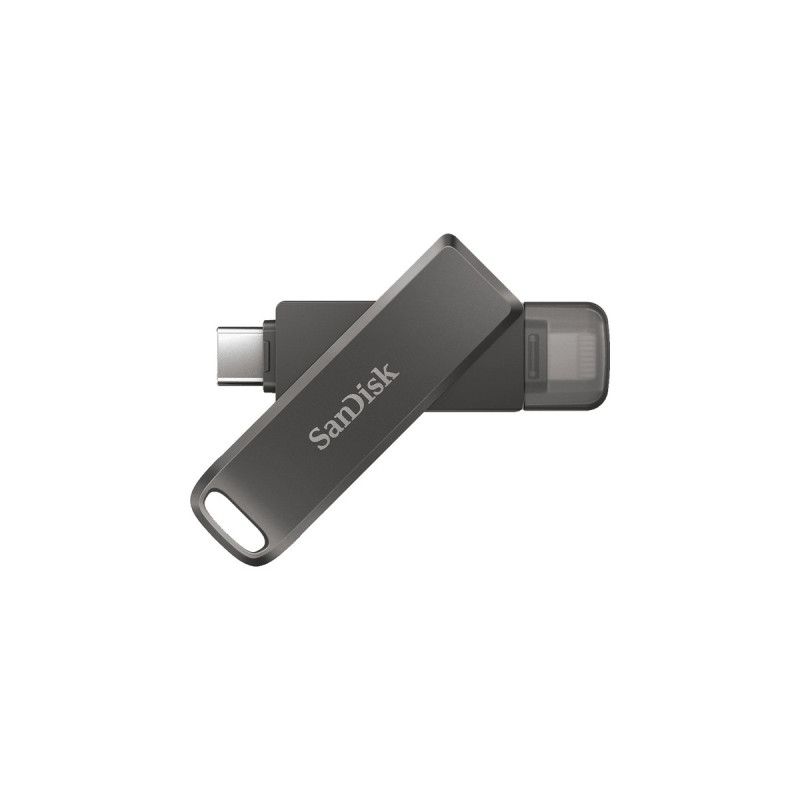 SanDisk iXpand Luxe 256 GB, USB-Stick(schwarz, USB-C 3.2 Gen 1, Apple Lightning Connector)