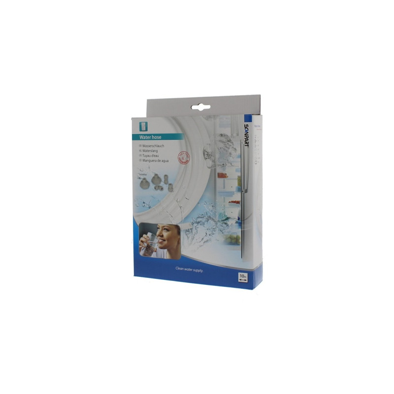 Scanpart Wasserfilterschlauch 10 Meter + Verbindungen(weiß)