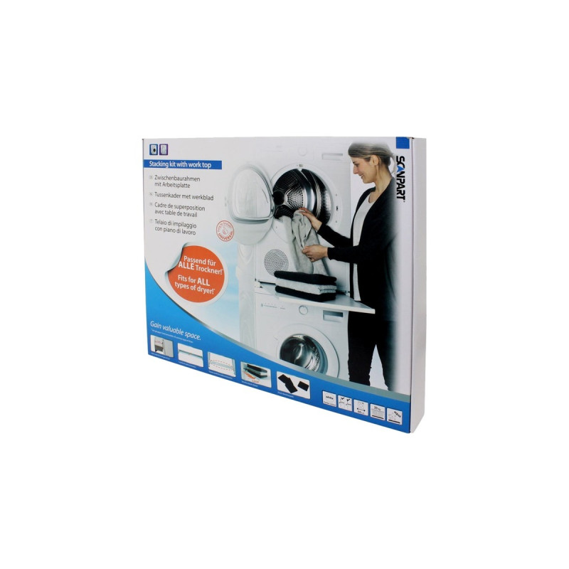 Scanpart Zwischenbaurahmen mit Arbeitsplatte, Verbindung(weiß, Max. 20 kg)