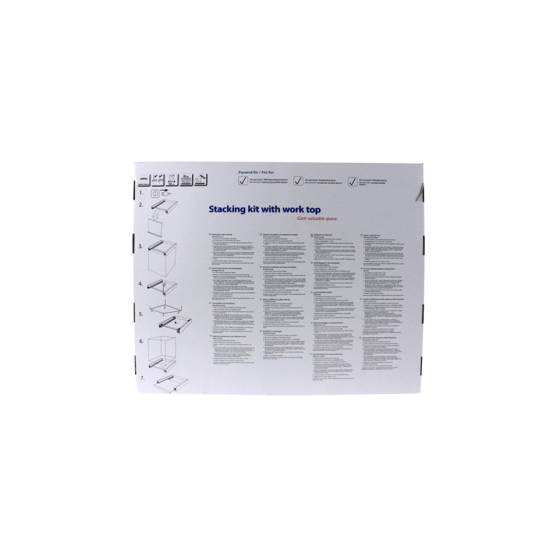 Scanpart Zwischenbaurahmen mit Arbeitsplatte, Verbindung(weiß, Max. 20 kg)