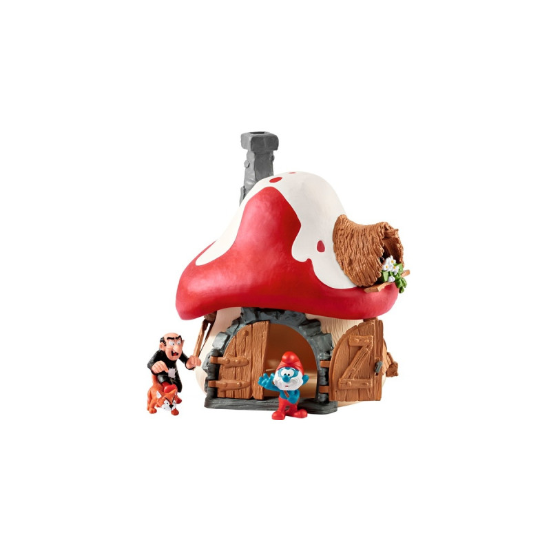 Schleich Die Schlümpfe Schlumpf Haus mit 2 Figuren, Spielgebäude