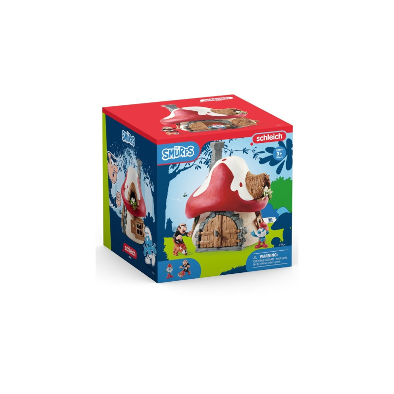 Schleich Die Schlümpfe Schlumpf Haus mit 2 Figuren, Spielgebäude