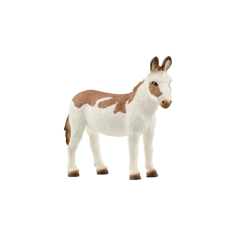 Schleich Farm World Amerikanischer Esel, gefleckt, Spielfigur
