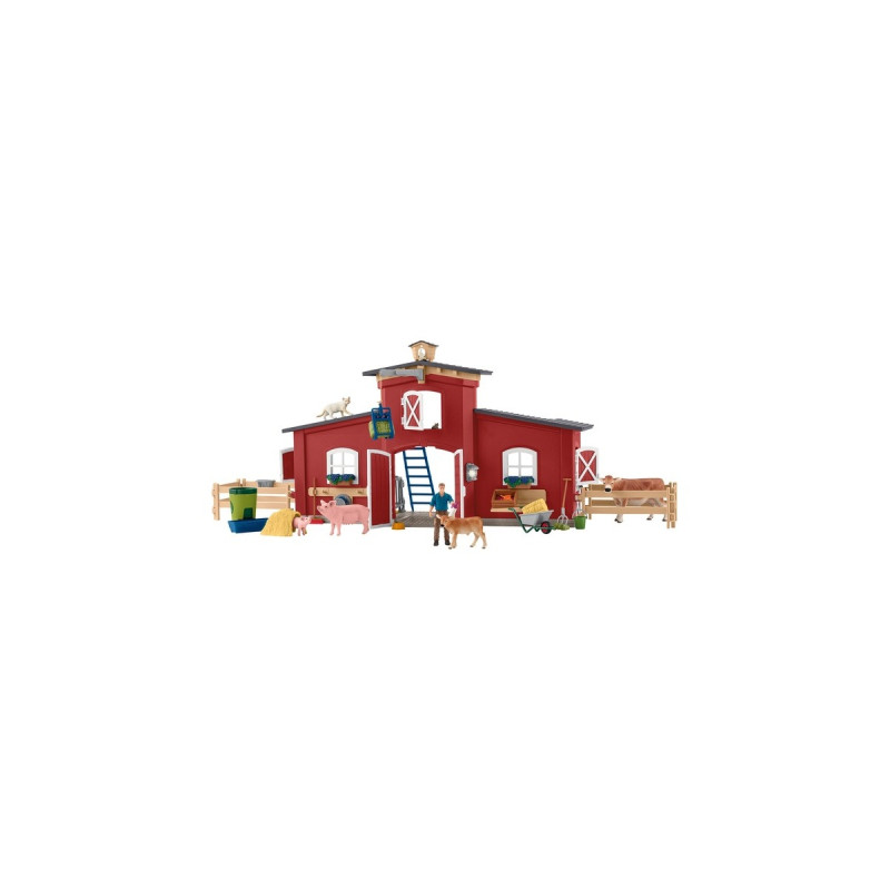Schleich Farm World Große Farm mit Tieren & Zubehör, Spielgebäude