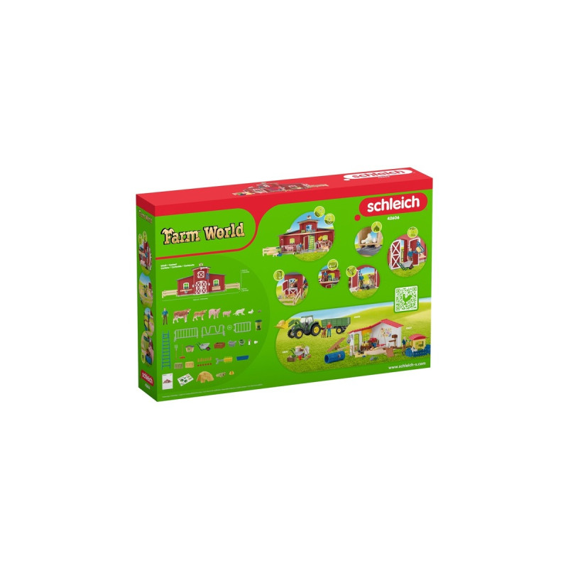 Schleich Farm World Große Farm mit Tieren & Zubehör, Spielgebäude