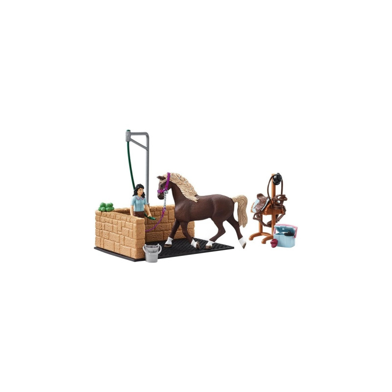 Schleich Horse Club Waschplatz mit Emily & Luna, Spielfigur