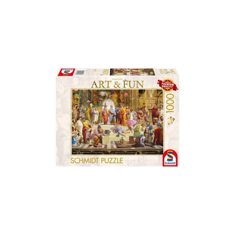 Schmidt Spiele Art & Fun Markus Binz: Die Schule von Athen 2024, Puzzle(1000 Teile)