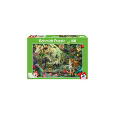 Schmidt Spiele Bunte Tierwelt im Dschungel, Puzzle(100 Teile)