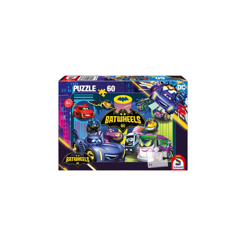 Schmidt Spiele DC Batwheels: Batmobile gegen Legion der Düser, Puzzle(60 Teile)