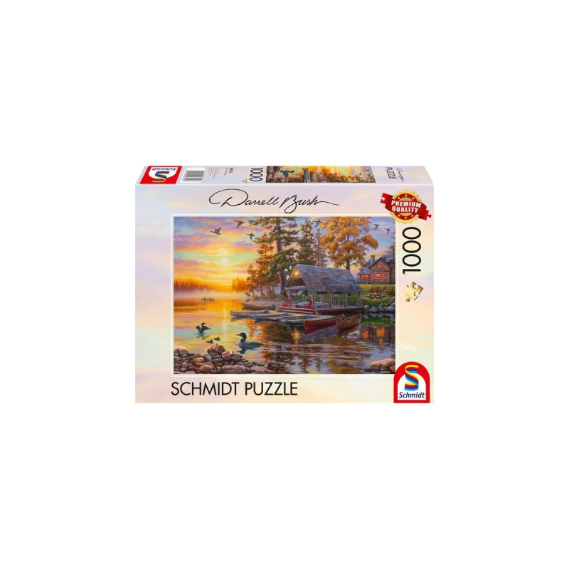 Schmidt Spiele Darrell Bush: Bootshaus mit Kanus, Puzzle(1000 Teile)