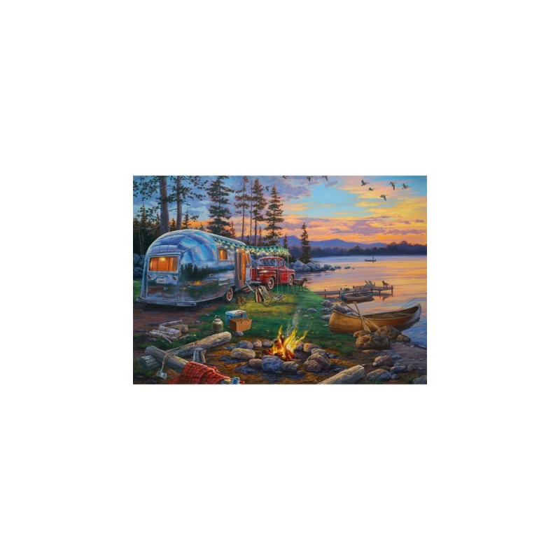 Schmidt Spiele Darrell Bush: Campingidyll am See, Puzzle(1000 Teile)