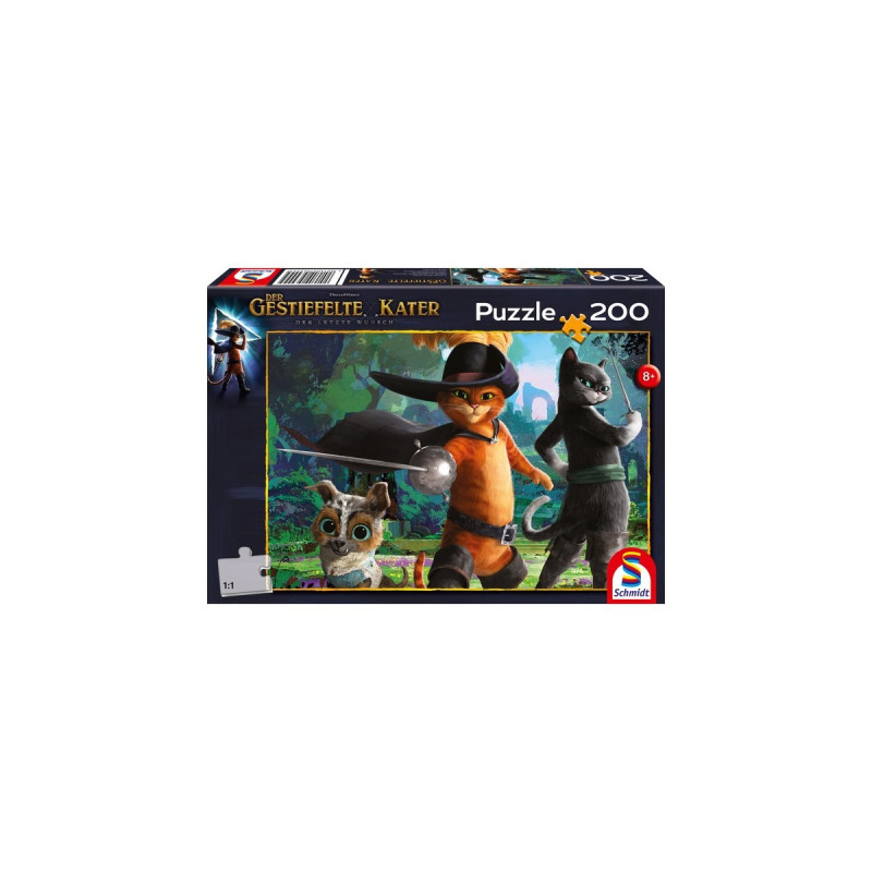 Schmidt Spiele Der gestiefelte Kater - Bereit für ein Gefecht, Puzzle(200 Teile)