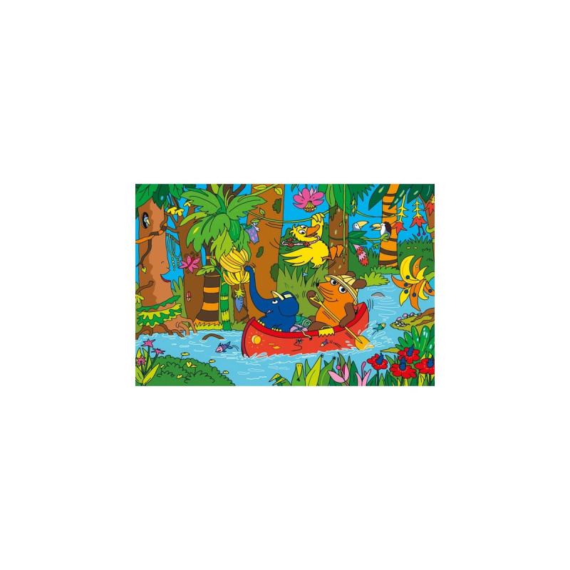 Schmidt Spiele Die Maus: Im Dschungel, Puzzle(100 Teile)