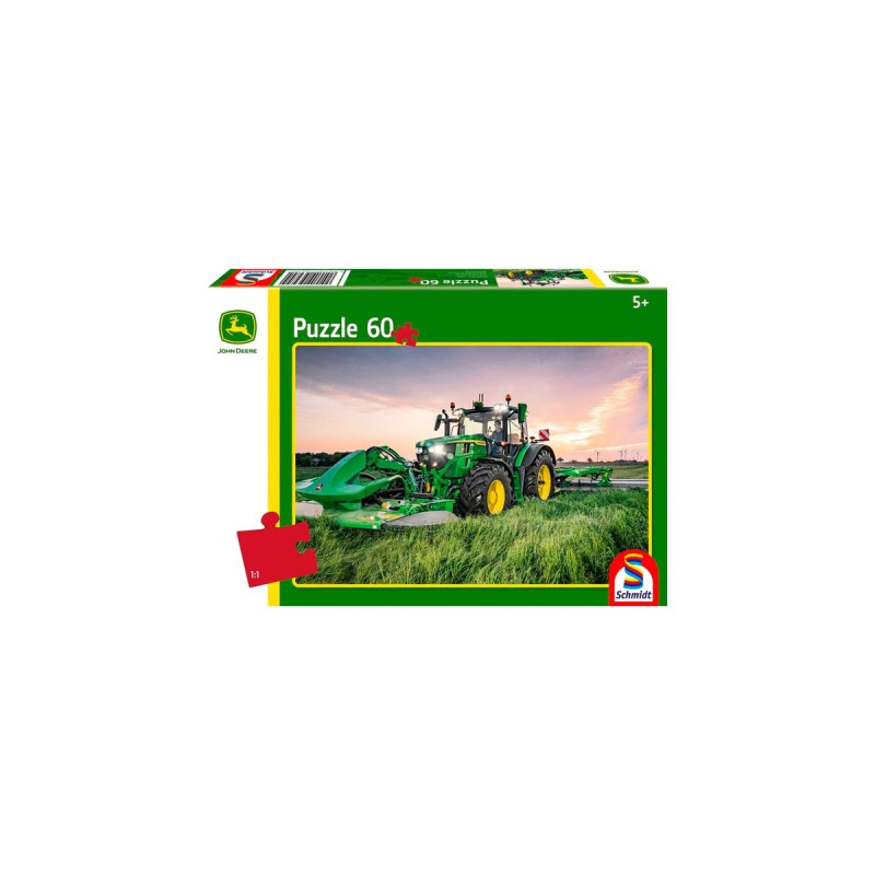 Schmidt Spiele John Deere: Traktor 6R 185, Puzzle(60 Teile)