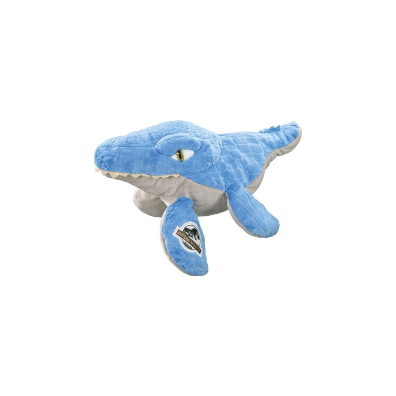 Schmidt Spiele Jurassic World, Mosasaurus, Kuscheltier(blau/grau, 29 cm)