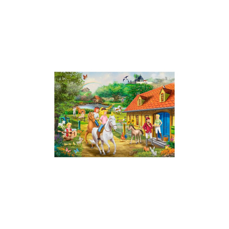 Schmidt Spiele Thomas Kinkade Studios: Bibi & Tina – Spaß auf dem Martinshof, Puzzle(1000 Teile)