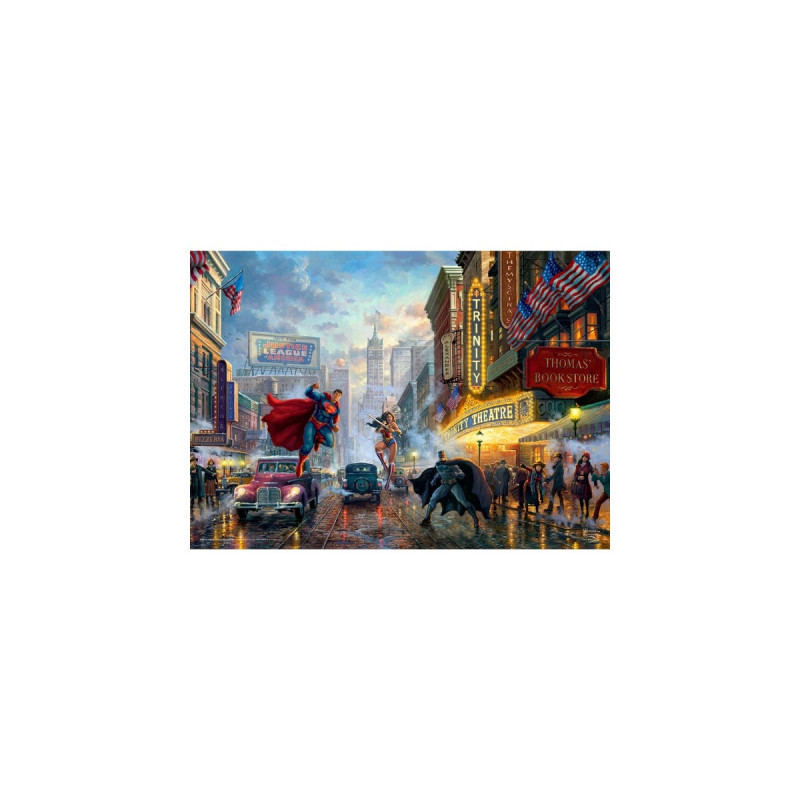 Schmidt Spiele Thomas Kinkade Studios: DC - Batman, Superman and Wonder Woman – The Trinity, Puzzle(1000 Teile)