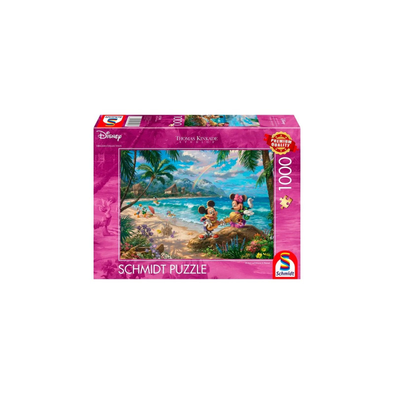 Schmidt Spiele Thomas Kinkade Studios: Disney Dreams Collection - Minnie & Mickey in Hawaii, Puzzle(1000 Teile)