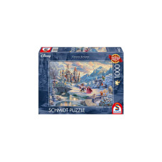 Schmidt Spiele Thomas Kinkade Studios: Disney - Die Schöne und das Biest, Zauberhafter Winterabend(Limited Christmas Edition, 1000 Teile)