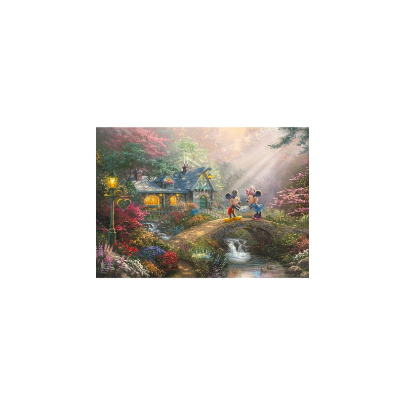 Schmidt Spiele Thomas Kinkade Studios: Mickey & Minnie in der Nostalgie Metalldose, Puzzle(500 Teile)