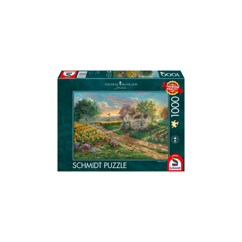Schmidt Spiele Thomas Kinkade Studios: Sonnenblumenfelder, Puzzle(1000 Teile)