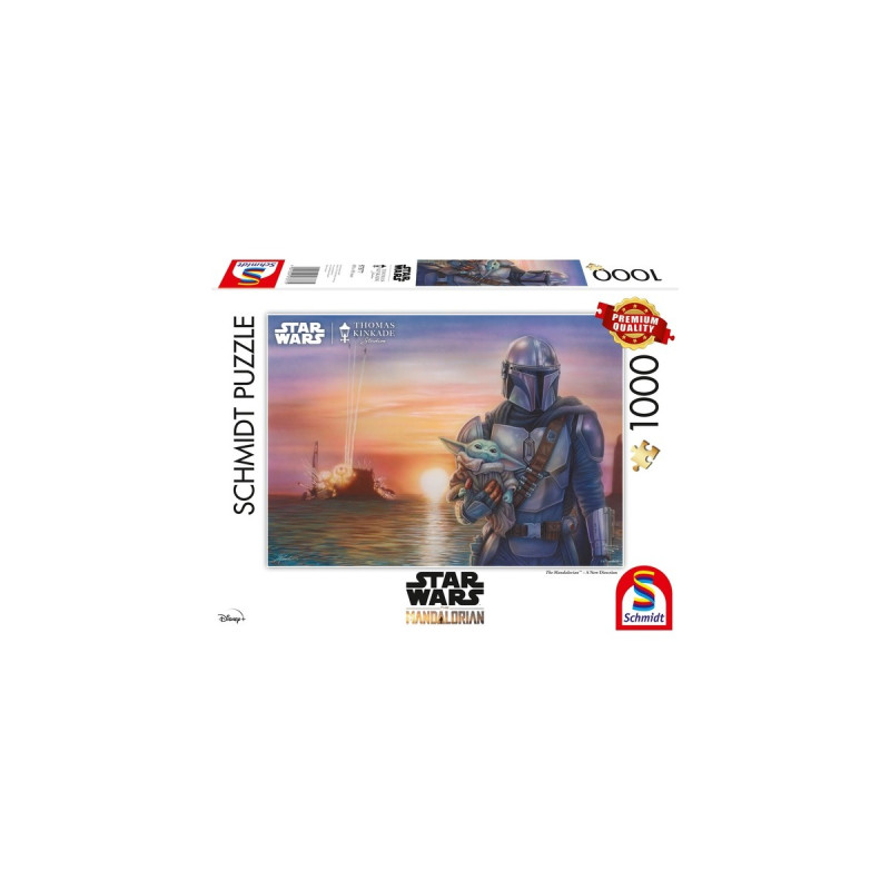 Schmidt Spiele Thomas Kinkade Studios: Star Wars The Mandalorian - A New Direction, Puzzle(1000 Teile)