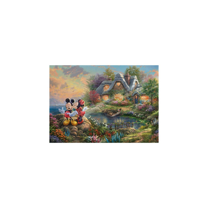 Schmidt Spiele Thomas Kinkade: Painter of Light - Disney, Sweethearts Mickey & Minnie, Puzzle(1000 Teile)
