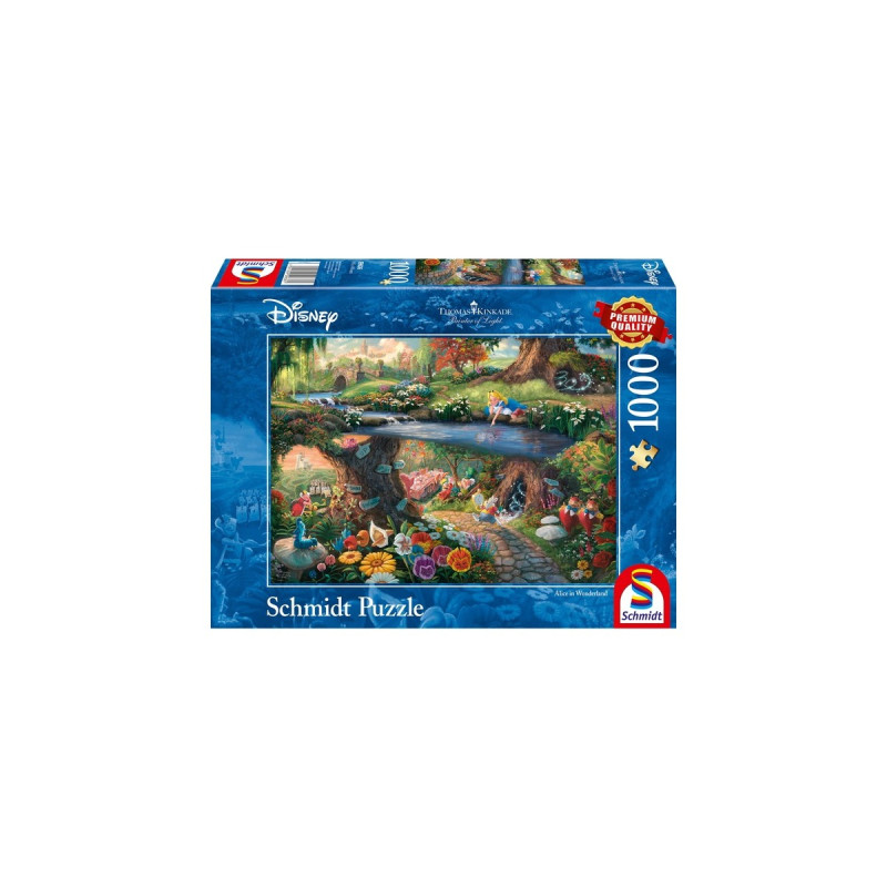 Schmidt Spiele Thomas Kinkade: Painter of Light - Disney - Alice im Wunderland, Puzzle(1000 Teile)