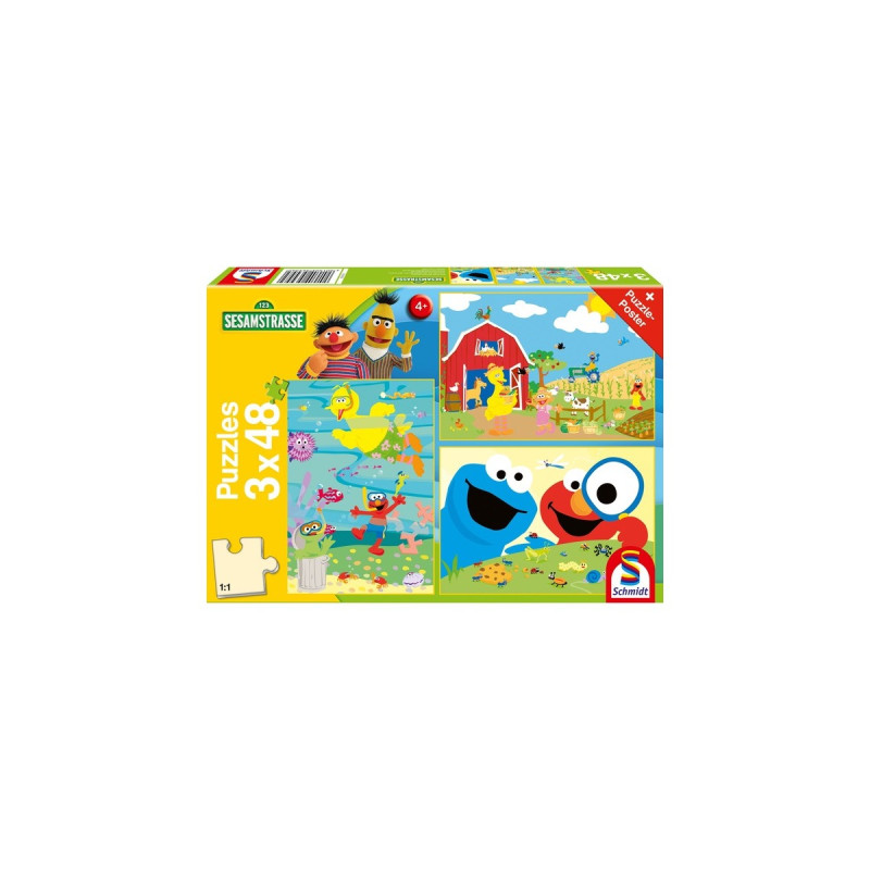 Schmidt Spiele Tierisch stark, Puzzle(3x 48 Teile)