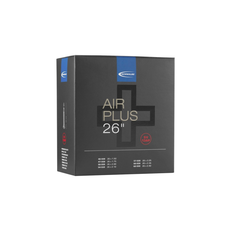 Schwalbe Fahrradschlauch Nr. 13AP, AIR PLUS, 40/62 - 559(Sclaverandventil (SV/FV) 40mm)