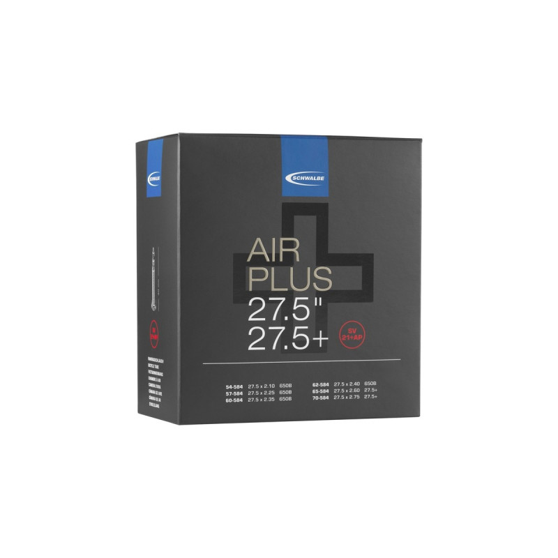 Schwalbe Fahrradschlauch Nr. 21+AP, AIR PLUS, 54/70 - 584(Sclaverandventil (SV/FV) 40mm)