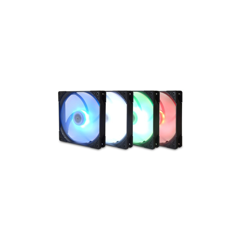 Scythe Kaze Flex 140 Square RGB PWM 140x140x27, Gehäuselüfter(schwarz/transparent, 1200 U/min)