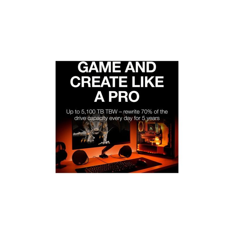 Seagate FireCuda 520 500 GB, SSD(PCIe 4.0 x4, NVMe 1.4, M.2 2280)