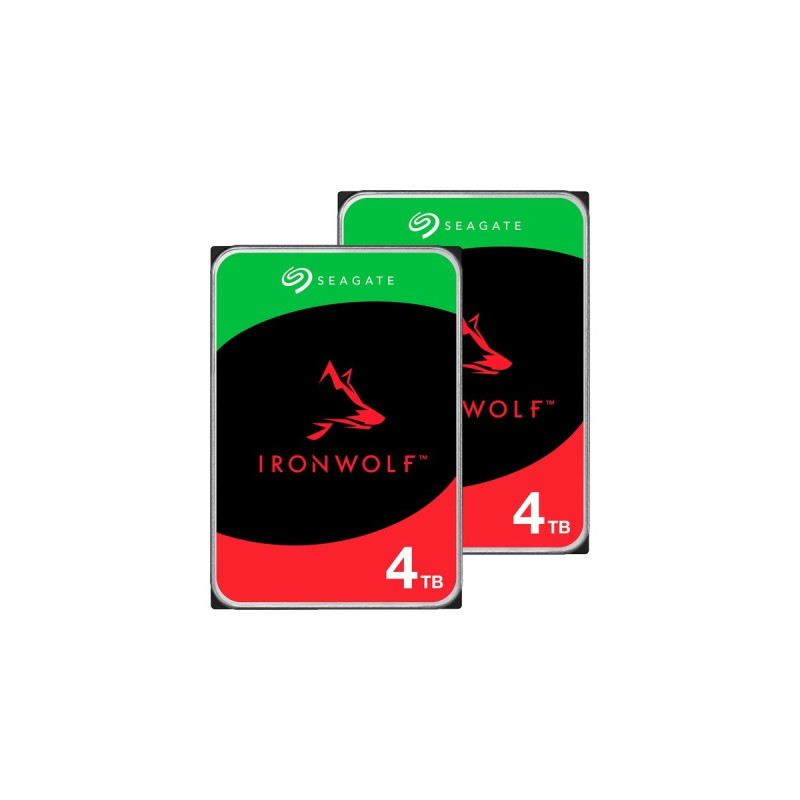 Seagate IronWolf NAS 2 x 4 TB Bundle , Festplatte(SATA 6 Gb/s, 3,5