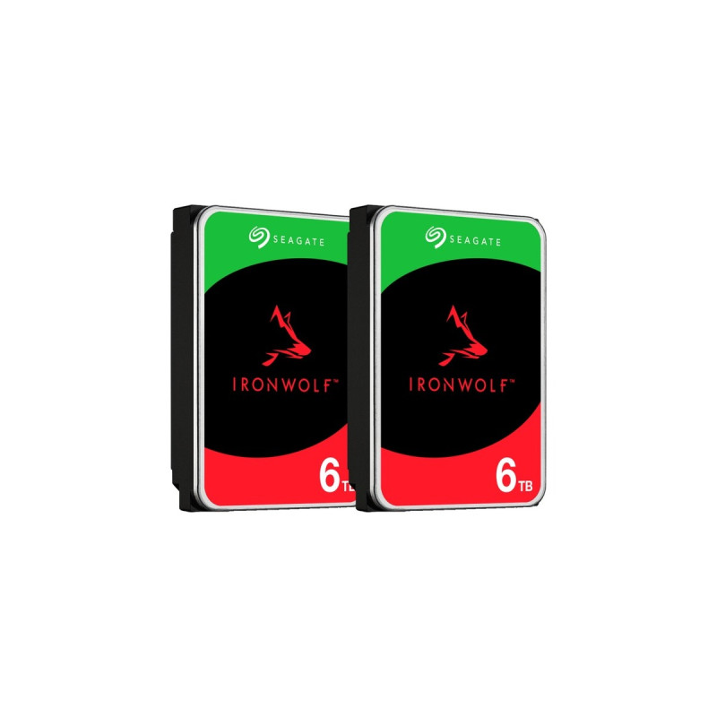 Seagate IronWolf NAS 2 x 6 TB Bundle, Festplatte(SATA 6 GB/s, 3,5