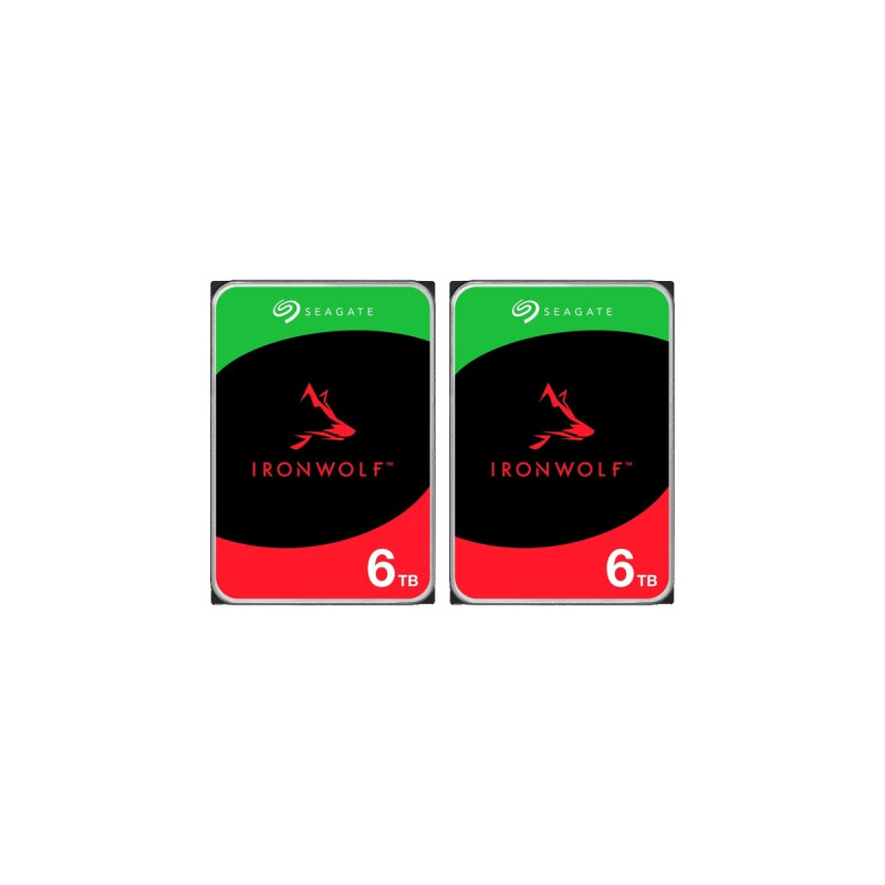 Seagate IronWolf NAS 2 x 6 TB Bundle, Festplatte(SATA 6 Gb/s, 3,5