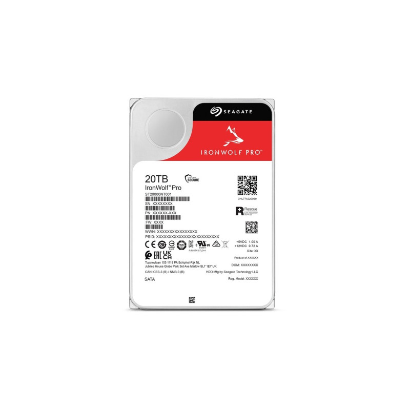 Seagate IronWolf Pro NAS 20 TB CMR, Festplatte(SATA 6 Gb/s, 3,5