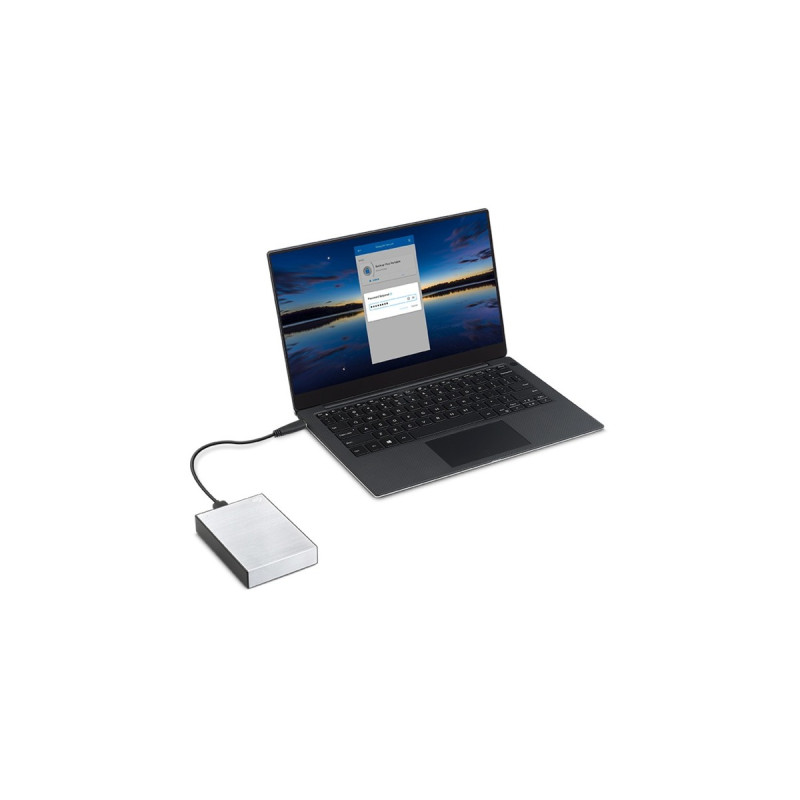 Seagate One Touch mit Kennwort 1 TB, Externe Festplatte(silber, Micro-USB-B 3.2 Gen 1 (5 Gbit/s))