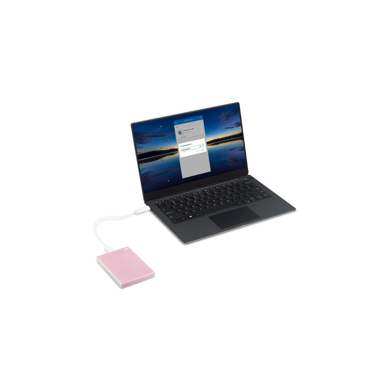 Seagate One Touch mit Kennwort 2 TB, Externe Festplatte(roségold, Micro-USB-B 3.2 Gen 1 (5 Gbit/s))