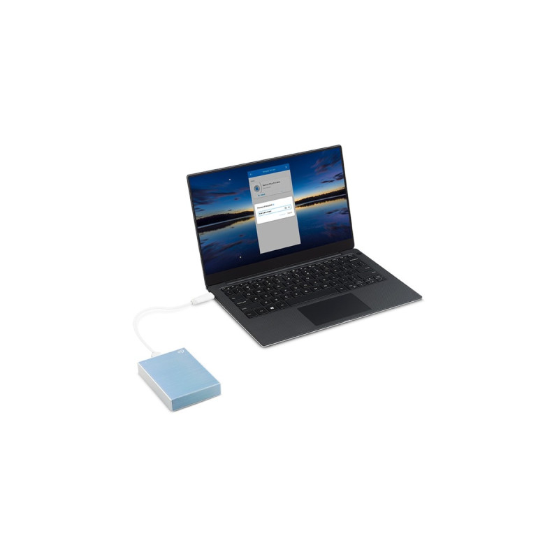 Seagate One Touch mit Kennwort 4 TB, Externe Festplatte(hellblau, Micro-USB-B 3.2 Gen 1 (5 Gbit/s))