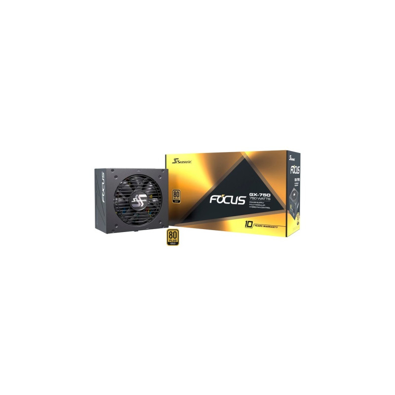 Seasonic FOCUS GX-750 ATX3.0, PC-Netzteil(schwarz, 1x 12VHPWR, 2x PCIe, Kabel-Management, 750 Watt)